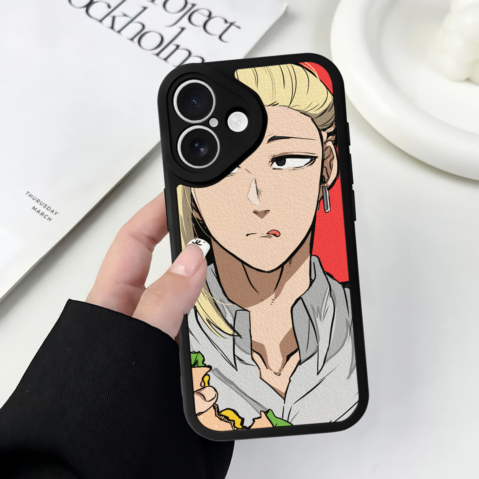 （画像用） 東京リベンジャーズ Tokyo Revengers 【iPhone 16シリーズ対応】シリコンスマホケース（レザー調） 材質：シリコン